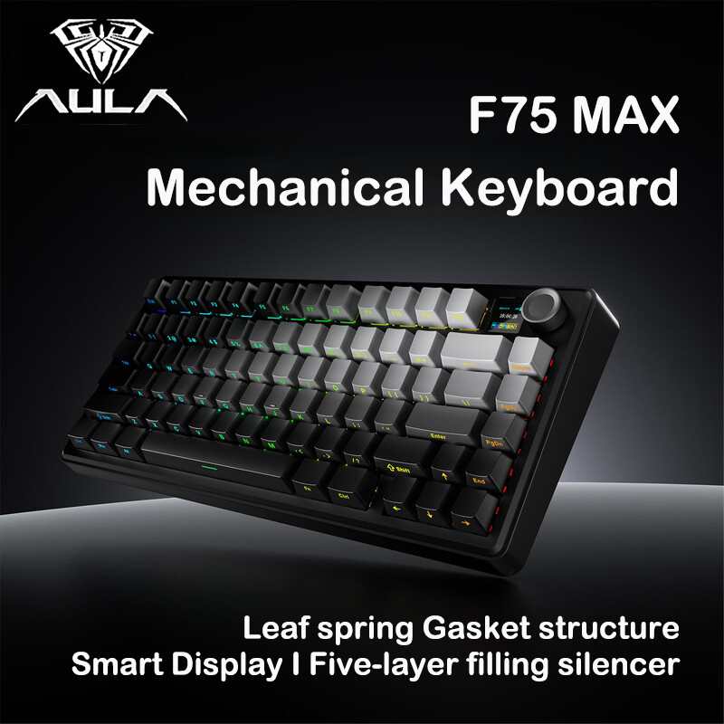 Gaming Keyboard Hot Swappable - Clavier mécanique AULA F75 MAX 75%