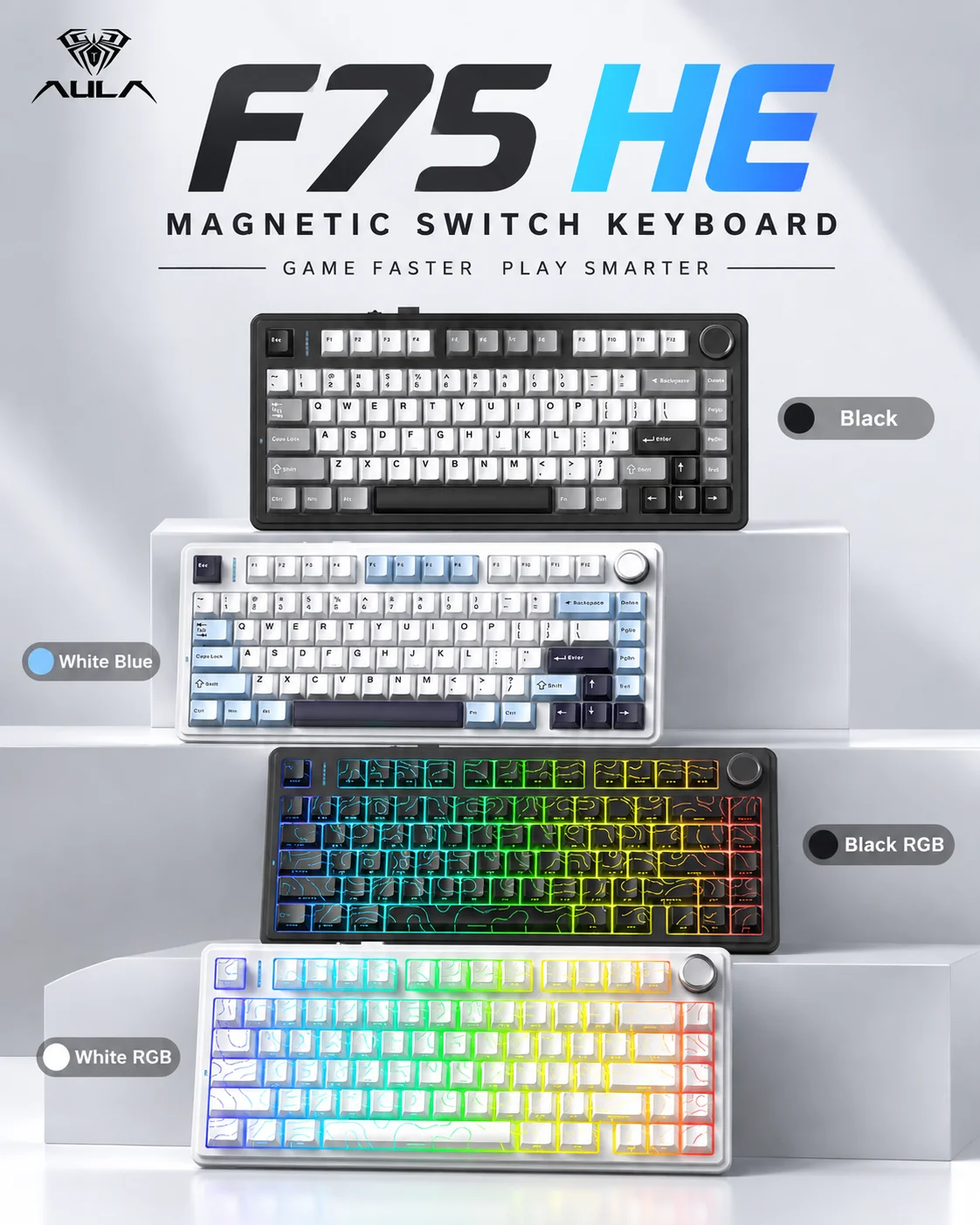 Gaming Keyboard Nearby - Clavier mécanique de jeu AULA F75